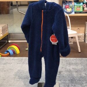 Magnetic me Sherpa footie navy 9-12 months NWT